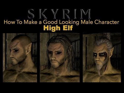 Skyrim Special Edition How To Make a Good Looking Character - High Elf Male - No mods