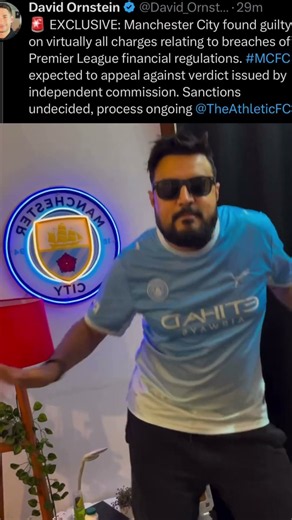 BREAKING: Man City Found GUILTY on 114 of 115 Charges 😳 #manchestercity #premierleague #ffp #shorts