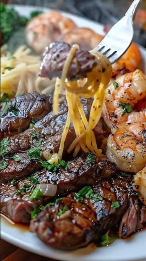 🥩🍤 Surf & Turf Steak with Garlic Butter Shrimp