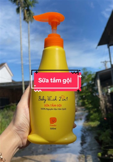 Sữa tắm gội cho bé mùi phấn lưu hương lâu