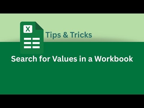 How to Search for Values in a Workbook in Excel | Excel Tips & Tricks