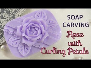 SOAP CARVING | Rose with curling petals | KURURIN-Rose | How to