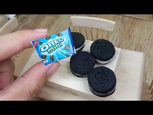 Miniature oreo cookies recipe - ASMR Cooking mini food