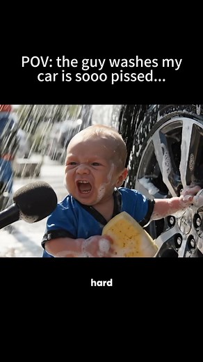 I'm just gonna... walk home. I'm too scared to ask for my keys back. 😬#viral#shorts#comedy A reporter asks a furious baby car wash attendant why | Funny Babies