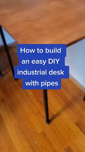 DIY Industrial Desk Build with Pipes