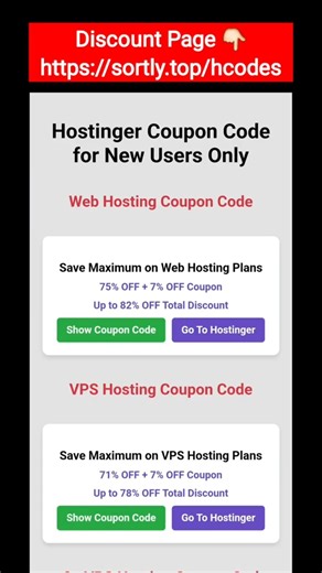 Hostinger Coupon Code 2026 - Hostinger Cloud Hosting, VPS Hosting, Web Hosting Discount Coupon Code