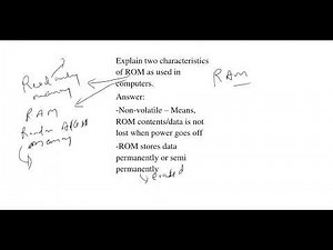 12. Explain two characteristics of ROM as used in computers.