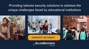 Creating a safe and secure campus environment is our top priority. Partner with us to protect your students, faculty, and staff. https://ow.ly/cgGu50P0CHv #CampusSafety #AlliedUniversal | Allied Universal | Facebook