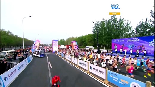 Humanoid robot smashes human half-marathon world record in Beijing race