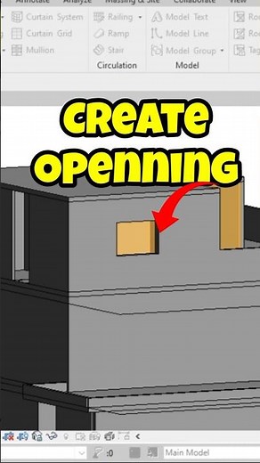 Quickest Way to Create Opening In Wall In Revit #revit #revitbim #shortsvideo #deepakverma