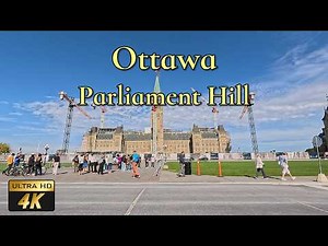 🇨🇦 Parliament Hill, Ottawa - beautiful autumn walking tour in 4K 60fps