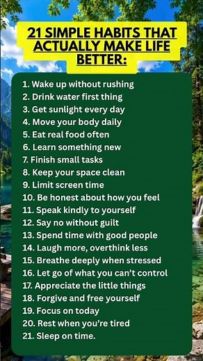 21 Simple Habits That Actually Make Life Better Starting Today