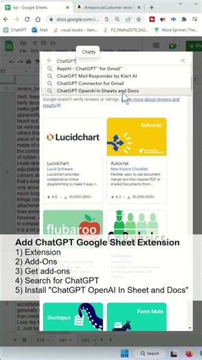 Sentiment Analysis Of Webscrape Amazon Review Into Google Sheet - Excel Tips and Tricks #shorts