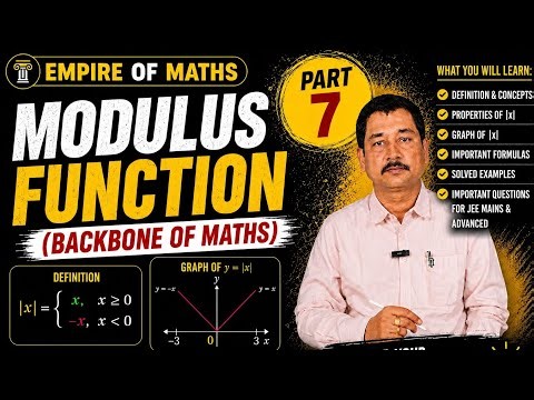 Modulus Function Class 11 JEE | Class 11 Maths | IIT JEE 2026-27 | Part 7
