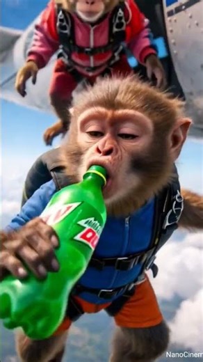 Dar Ke Aage Jeet Hai 😂 | Monkey Skydiving Funny Video