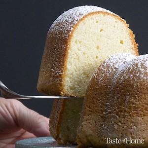 42K views · 261 reactions | "I baked this cake after needing to use up sour cream and an abundance of fresh eggs! It is the best cake ever!!! I love recipes that have been around forever and have held up through the tests of time." Get the full recipe here --> https://trib.al/8H6Qrnz | Taste of Home | Facebook