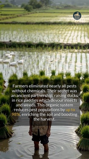 23K views · 353 reactions | An ancient Chinese farming practice uses ducks for organic pest control, creating a perfect natural partnership. #history #sustainablefarming #facts | Ancient Historic Wonders | Facebook