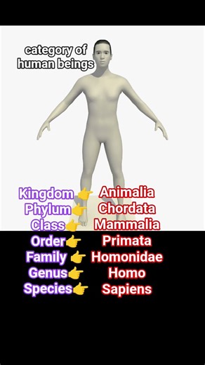 Taxonomic category || homo sapiens || #science #fact #shorts