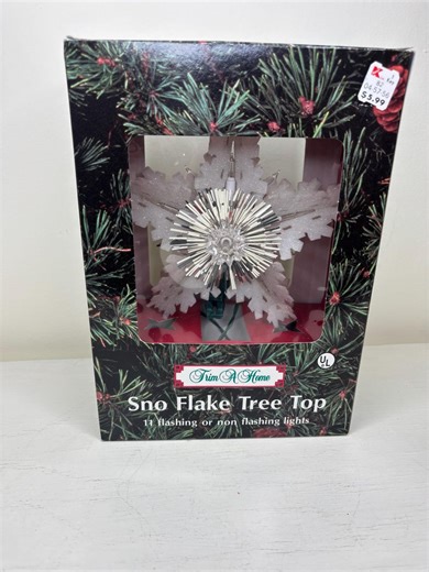 1990s Sno Flake Tree Topper With 11 Lights - Etsy