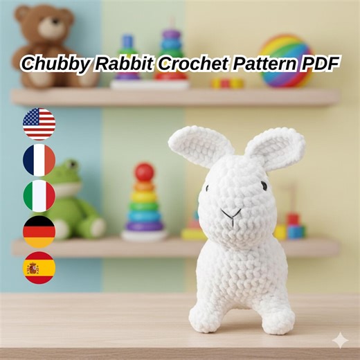 Rabbit Crochet Pattern, Mini Rabbit Amigurumi Pattern PDF, Rabbit Love Gifts, Rabbit Easter Crochet Pattern, - Etsy