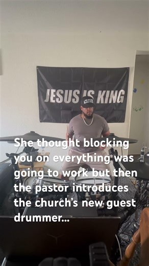 She should technically be flattered lol. #drummer #funny #church