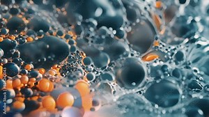 A microscopic view of the intricate network of endothelial cells and their interconnected tubes creating a highly efficient system for transporting nutrients and oxygen.