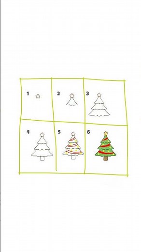 How to Draw a Christmas Tree Step by Step