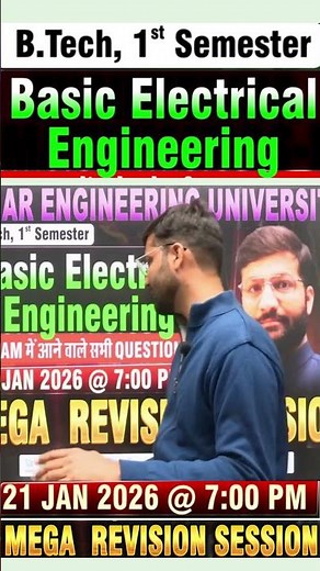 Basic Electrical Engineering | B.tech 1st Sem | Exam में आने वाले Questions | Live Class #beu #btech