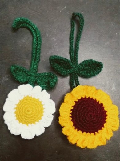 Cute Crochet Daisy Hair Tie ✨ Tutorial for Beginners 🌟