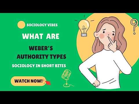 What are Max Weber’s Types of Authority? | Introduction to Sociology | Social Institution |
