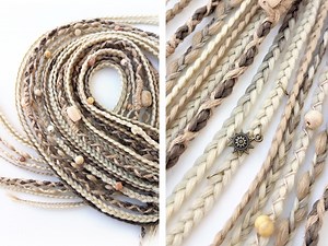 Blonde Ponytail Dreadlocks Wig, Viking Hair Extension on Hairband, Custom Boho Synthetic Braids Extension, Nordic Dread Wig, Dread Extension - Etsy