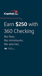 Earn a $250 bonus 💰🎁 with 360 Checking. Terms apply. | Capital One