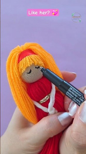 🧚 How to Make a Doll out of Yarn? #yarn