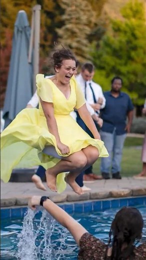 Wedding Day Pool Jump - DIVE IN! #wedding