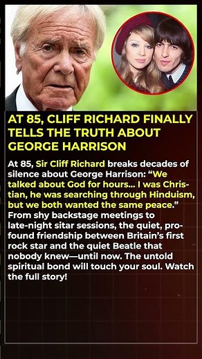 At 85, Cliff Richard Finally Tells the Truth About George Harrison #shorts