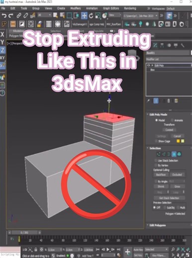Stop wasting time extruding the slow way in 3ds Max #shortvideo #tutorial #3dsmax #3d