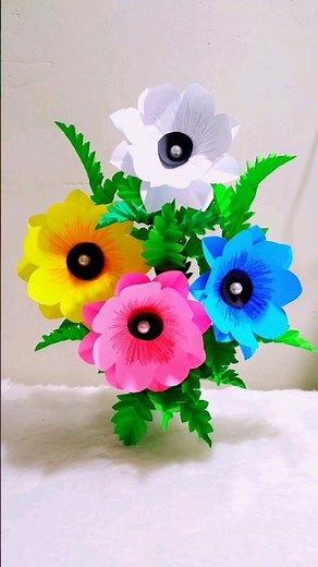 A4 nirmana / how to make beautiful paper flowers #diy #cute #papercrafts #nirmana #schoolcraft