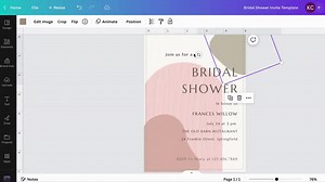 Modern Bridal Shower Invite, Beachy Bridal Shower, Editable Bridal Shower Canva Template - Etsy