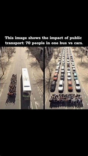 One Bus vs 70 Cars The Power of Public Transport.