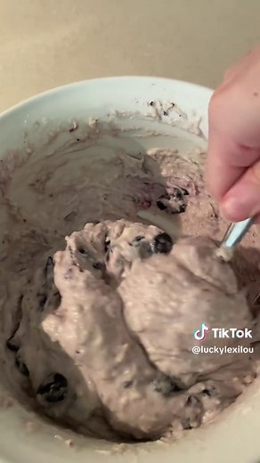 Blueberry Butter Swin Biscuits: 4 cups all purpose flour. 1-2 cups blueberries (however many you want). 2 cups buttermilk. 1 tablespoon baking powder. 1/2 teaspoon salt. 1 teaspoon vanilla extract. 1/2 cup sugar, and mix together until it’s slightly runny like a pancake batter. Melt one stick of butter, and pour it into your baking dish, and then spoon in the batter. Like it says the batter should be swimming in the butter, so you should be able to see on the sides. Bake at 425 for 25 minutes. C