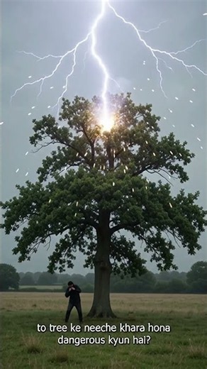 Part (10)Ten Seconds series 🌩️ Why Is Standing Under a Tree During Lightning So Dangerous? ⚡#ytshor