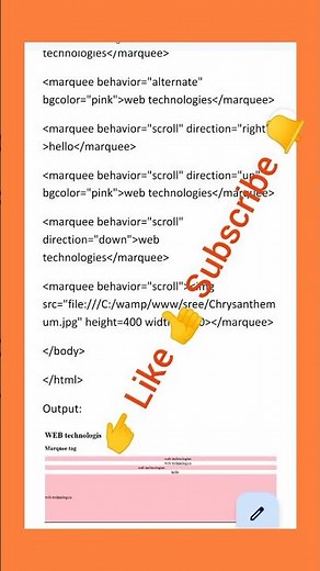 HTML Marquee Tag | Experiment-4 | Scrolling Text Using Marquee in HTML 🔥HTML #WebTechnologies