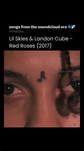 The SoundCloud Era on Instagram: "“Red Roses” is the breakout single by SoundCloud rapper Lil Skies & features his close friend/singer Landon Cube. Released on June 25, 2017, as the lead single from Lil Skies’ mixtape Life of a Dark Rose (2018), it became one of his early hits, peaking at 69 on the Billboard Hot 100 The official music video is directed by Cole Bennett from Lyrical Lemonade. The track itself dives into Lil Skies’ lifestyle— drugs as an escape, chasing money, distrust of fake frie