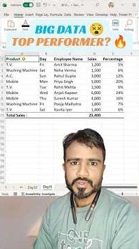 #shorts Find the Top Performer? Excel Sort & Filter | Day 13 🔥 #excel #excelforbeginners