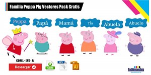 Familia Peppa Pig Vectores Gratis - ? Sublimonchis Mexico