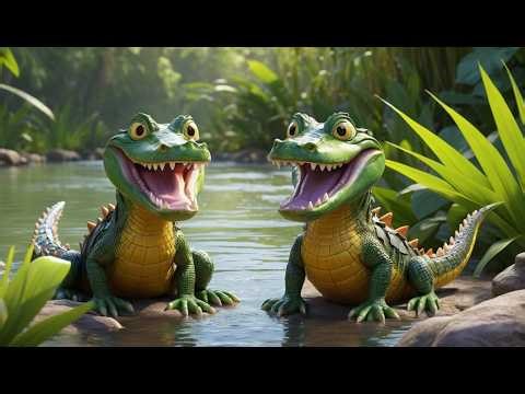Five Little Caimans Snap Snap Snap | Animal Songs & Nursery Rhymes for Kids