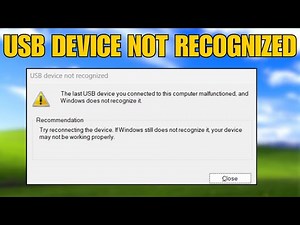 How To Fix USB Device Not Recognized In Windows 10/11 | Unknown USB Device Error