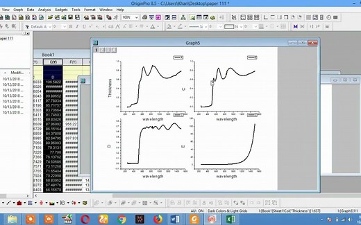 在Origin中绘制和合并多个图形