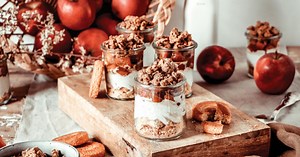 Crumble aux pommes et potimarron en verrines