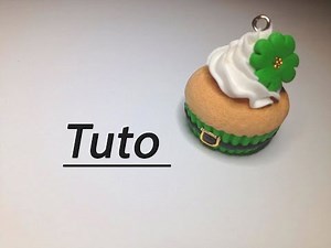 Tuto Fimo - Cupcake de la St Patrick